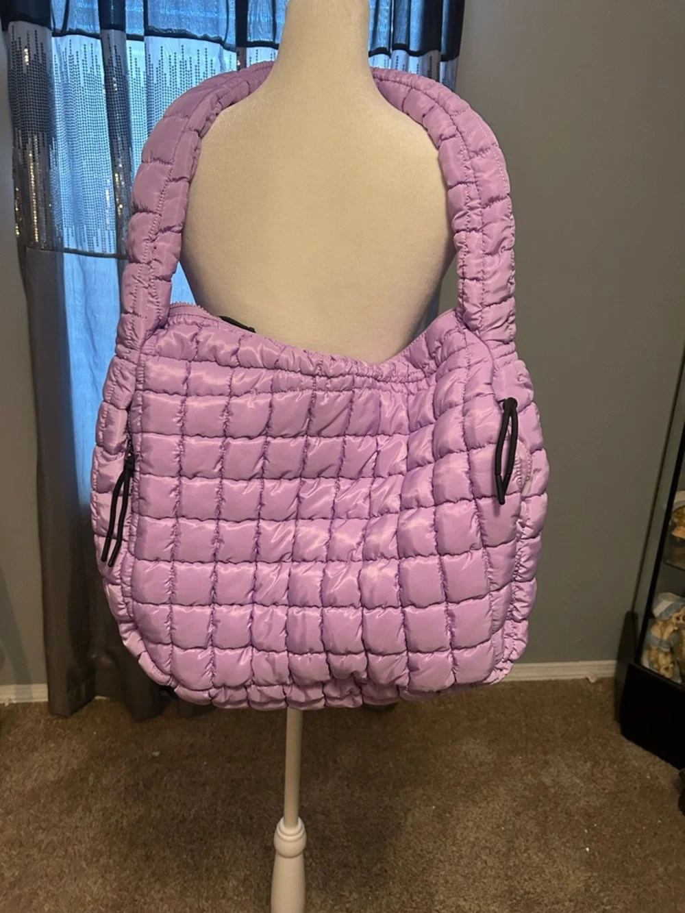 Pink Lily Quilted Lavender Shoulder Tote - Picture 3 of 11